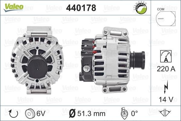 Valeo 440178 - Генератор unicars.by