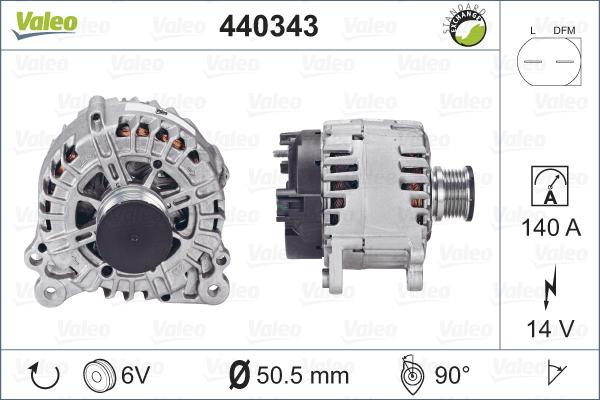 Valeo 440343 - Генератор unicars.by