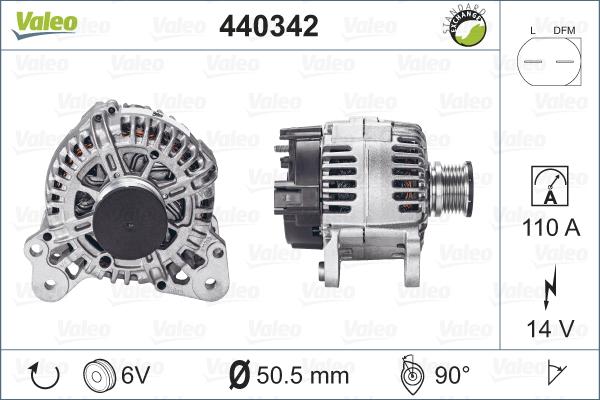 Valeo 440342 - Генератор unicars.by