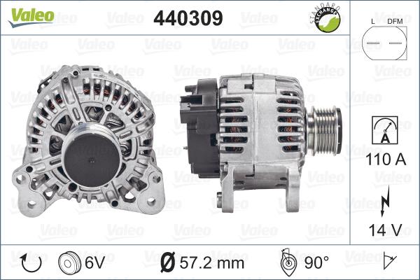 Valeo 440309 - Генератор unicars.by