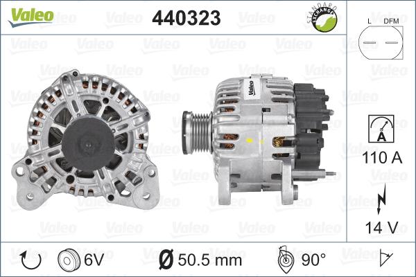 Valeo 440323 - Генератор unicars.by