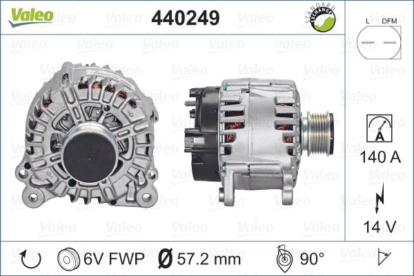 Valeo 440249 - Генератор unicars.by