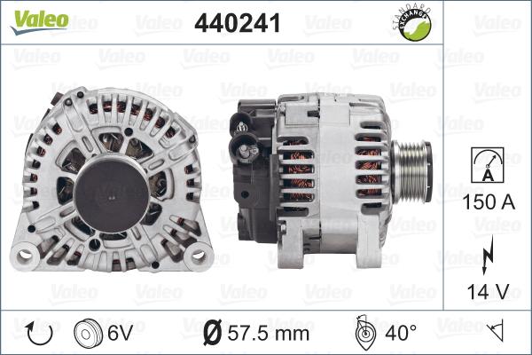 Valeo 440241 - Генератор unicars.by