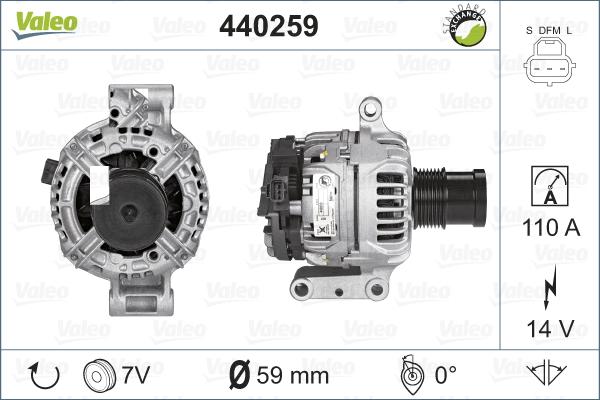 Valeo 440259 - Генератор unicars.by