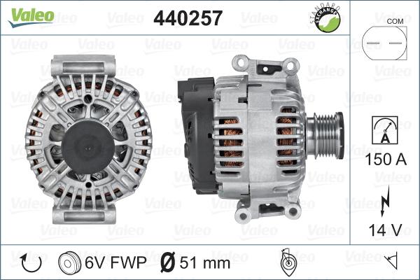 Valeo 440257 - Генератор unicars.by