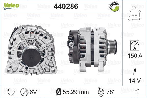 Valeo 440286 - Генератор unicars.by