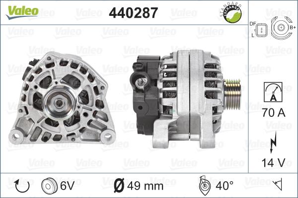 Valeo 440287 - Генератор unicars.by