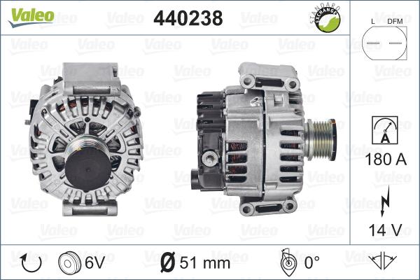 Valeo 440238 - Генератор unicars.by