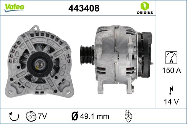 Valeo 443408 - Генератор unicars.by