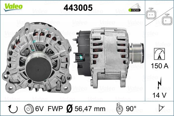 Valeo 443005 - Генератор unicars.by