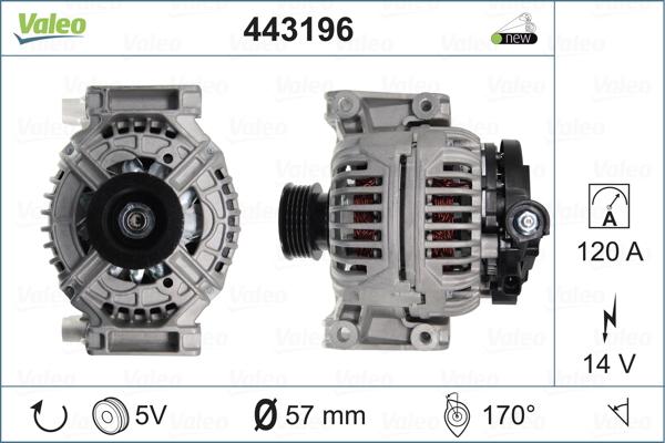 Valeo 443196 - Генератор unicars.by