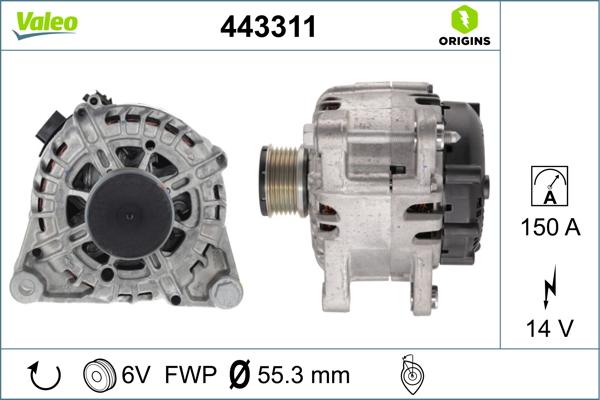 Valeo 443311 - Генератор unicars.by