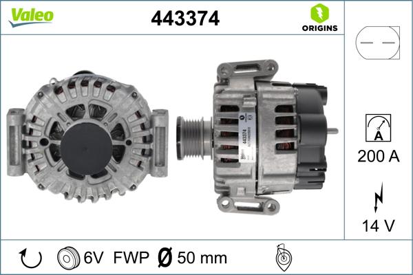 Valeo 443374 - Генератор unicars.by