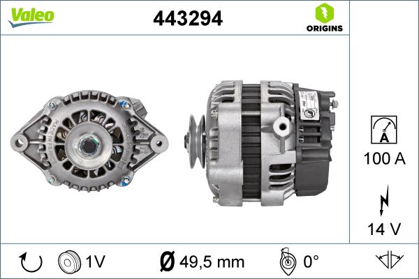 Valeo 443294 - Генератор unicars.by