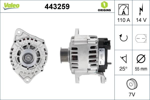 Valeo 443259 - Генератор unicars.by