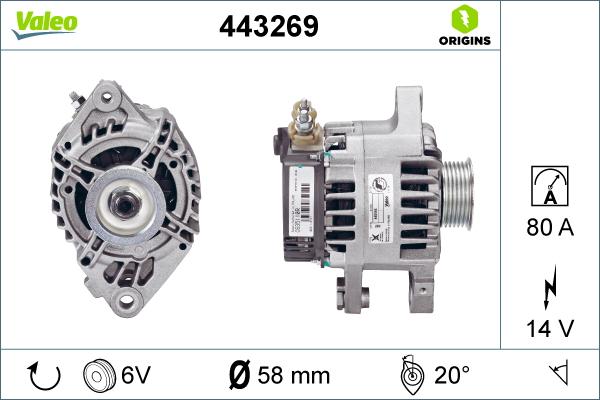 Valeo 443269 - Генератор unicars.by