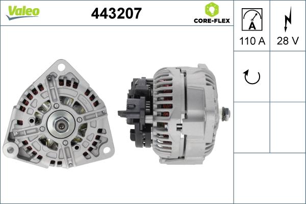 Valeo 443207 - Генератор unicars.by