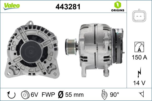 Valeo 443281 - Генератор unicars.by