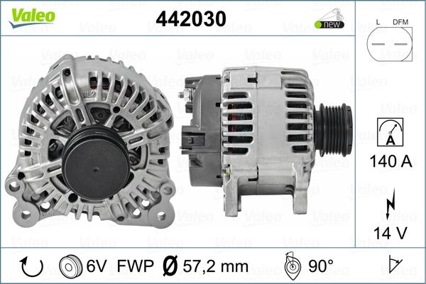 Valeo 442030 - Генератор unicars.by