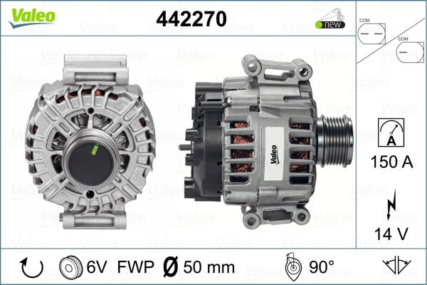 Valeo 442270 - Генератор unicars.by