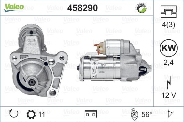 Valeo 458290 - Стартер unicars.by