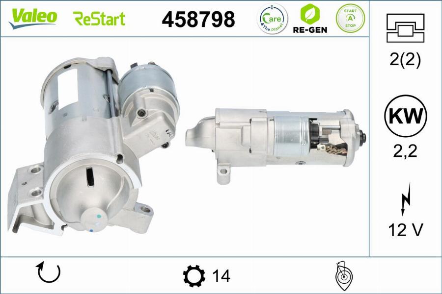 Valeo 458798 - Стартер unicars.by