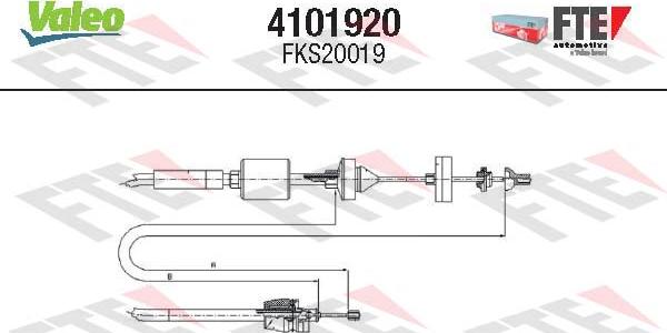 Valeo 4101920 - Трос, управление сцеплением unicars.by