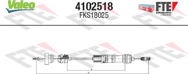 Valeo 4102518 - Трос, управление сцеплением unicars.by