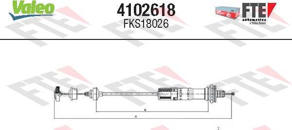 Valeo 4102618 - Трос, управление сцеплением unicars.by