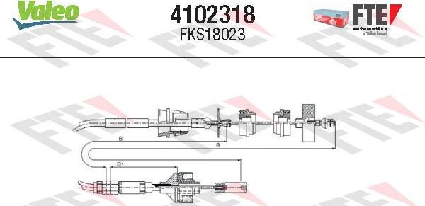 Valeo 4102318 - Трос, управление сцеплением unicars.by