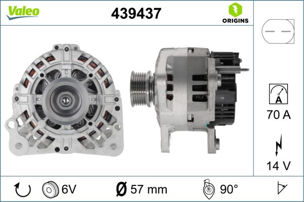 Valeo 439437 - Генератор unicars.by