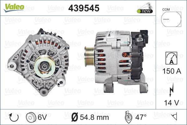 Valeo 439545 - Генератор unicars.by