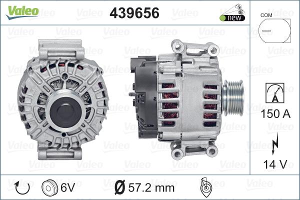 Valeo 439656 - Генератор unicars.by