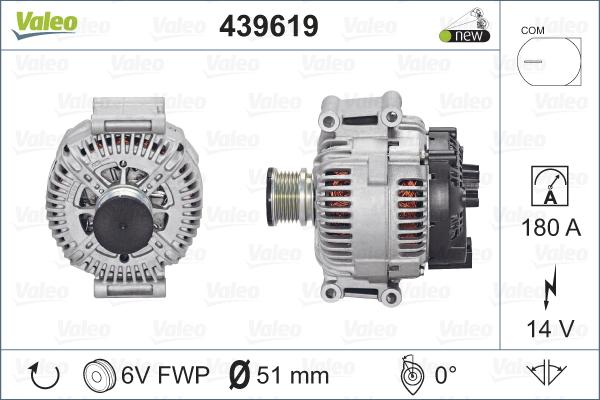 Valeo 439619 - Генератор unicars.by