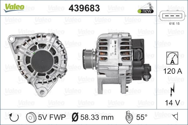 Valeo 439683 - Генератор unicars.by