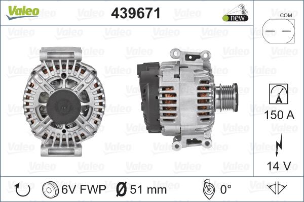 Valeo 439671 - Генератор unicars.by