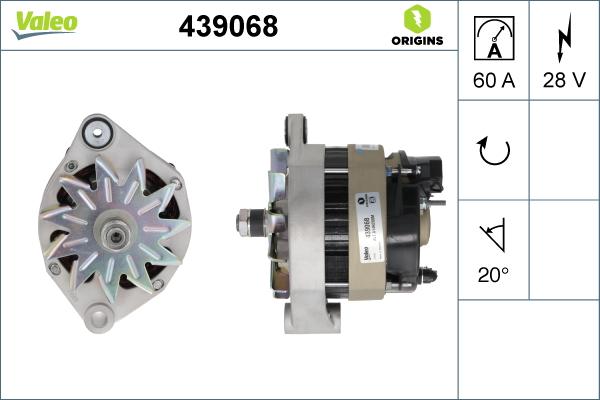 Valeo 439068 - Генератор unicars.by