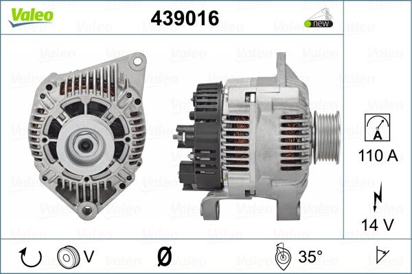 Valeo 439016 - Генератор unicars.by