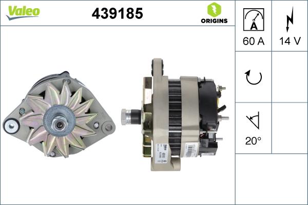 Valeo 439185 - Генератор unicars.by