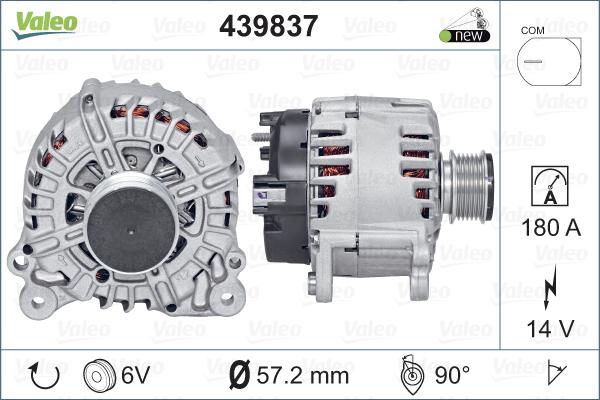 Valeo 439837 - Генератор unicars.by