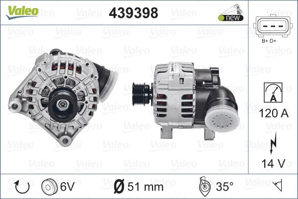 Valeo 439398 - Генератор unicars.by