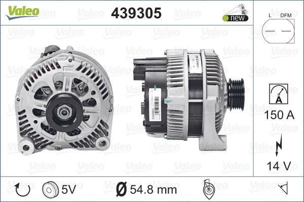 Valeo 439305 - Генератор unicars.by