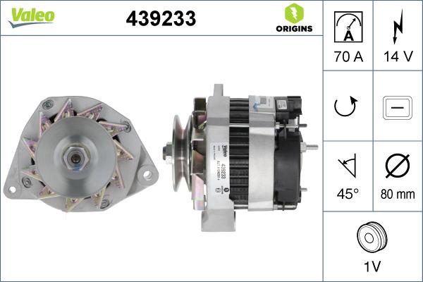 Valeo 439233 - Генератор unicars.by