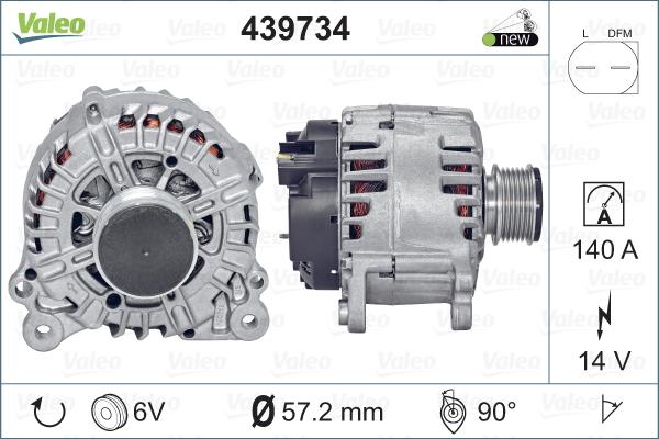 Valeo 439734 - Генератор unicars.by