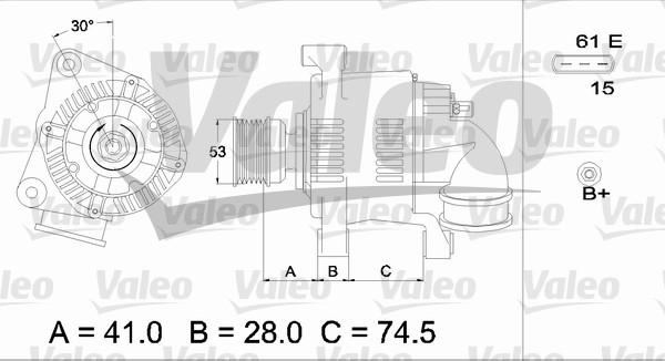 Valeo 436655 - Генератор unicars.by