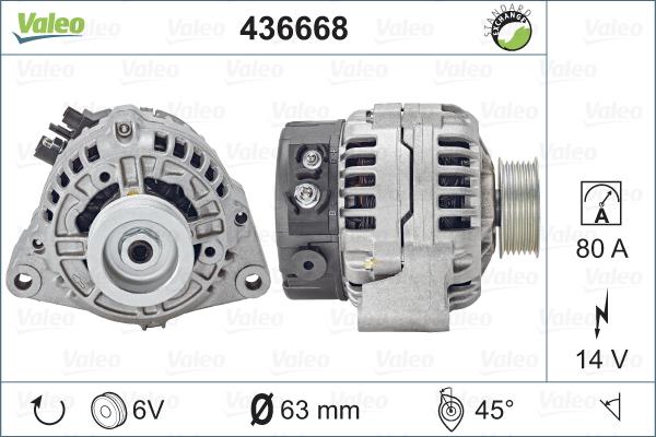 Valeo 436668 - Генератор unicars.by