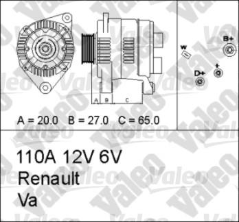 Valeo 436662 - Генератор unicars.by