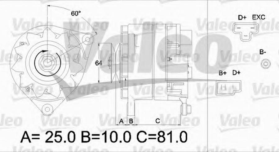 Valeo 436170 - Генератор unicars.by