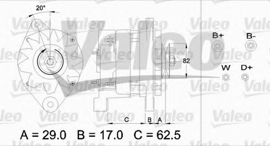 Valeo 436395 - Генератор unicars.by