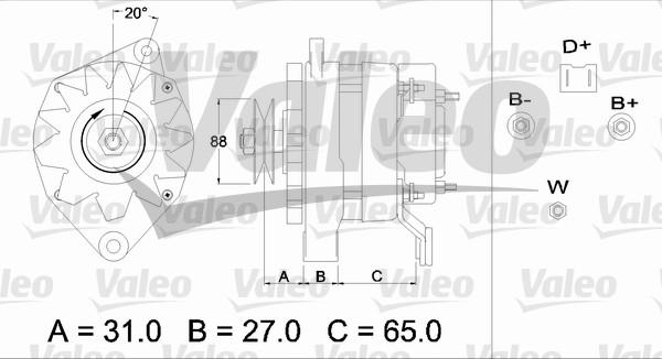 Valeo 436350 - Генератор unicars.by